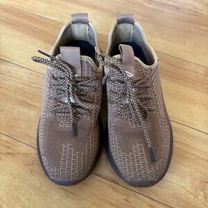 FURUIAU Brown Knit Safety Shoes Work Shoes Lightweight Steel‎ Toe Mens Size 36